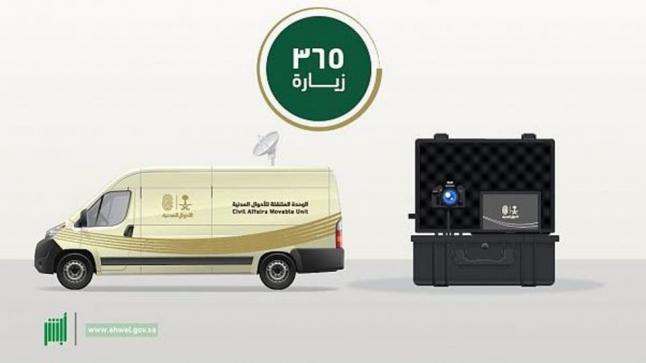 الأحوال المدنية المتنقلة تنفذ 365 زيارة خلال شهر ربيع الأول في مختلف مناطق المملكة