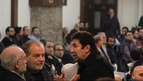 هاني رمزي حزين في عزاء المخرج الراحل سمير سيف