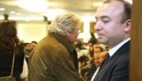 حسين فهمي من عزاء المخرج سمير سيف