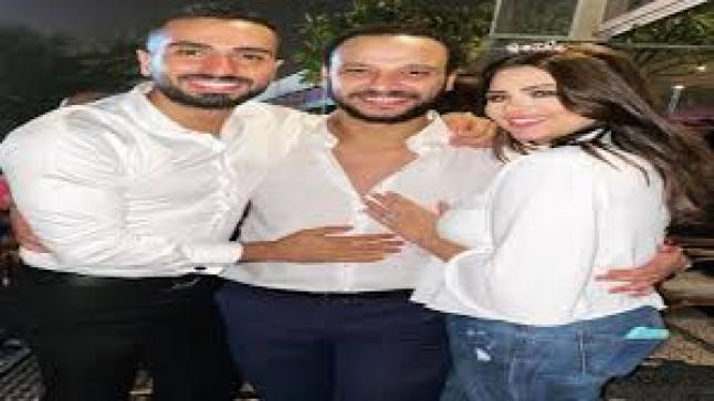 محمد الشرنوبي يحتفل بعقد قران أحمد صالح وهنادي مهنا